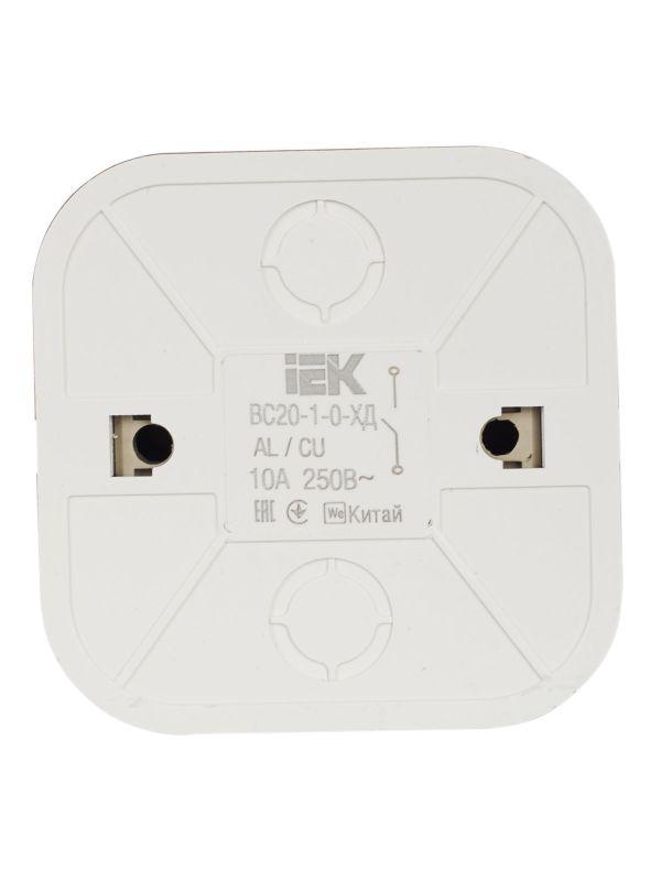 Выключатель 1-кл. ОП GLORY 10А ВС20-1-0-ХД дуб IEK EVH10-K24-10