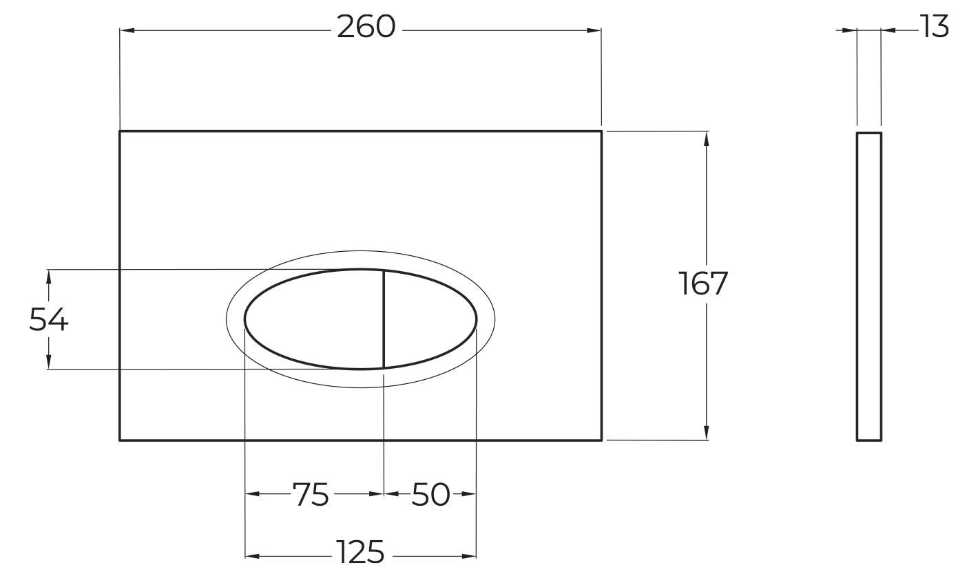 Кнопка смыва BelBagno BB050CR.MAT, матовый хром