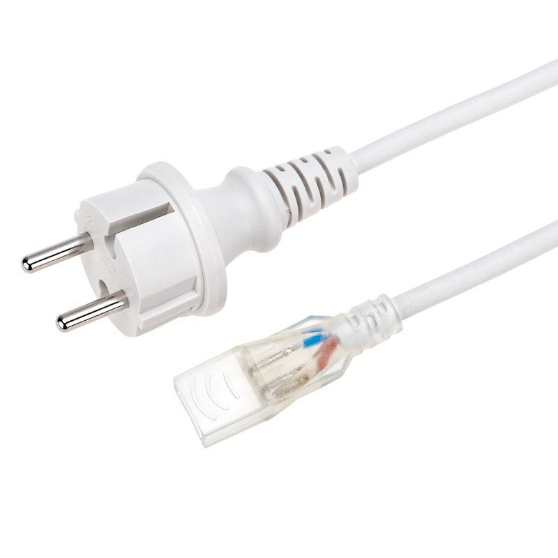 Набор установочный для двухсторон. гибкого неона 8х16мм (шнур питания каучук с диодным мостом и вилкой; заглушка; переходная муфта; игла) 1.5м Neon-Night 134-502