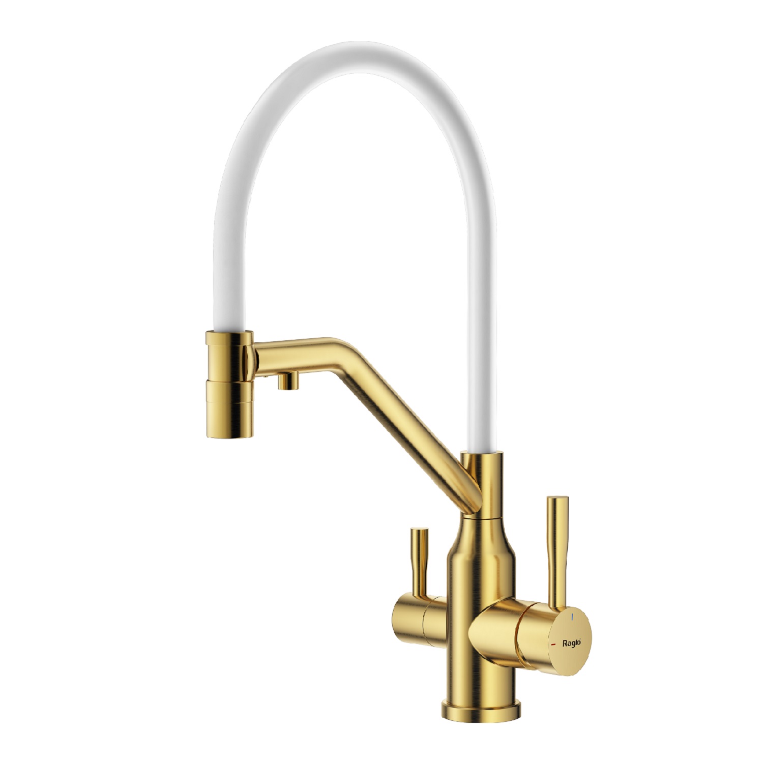 Смеситель для кухни с подключением фильтра Raglo R81.62.03, золотой сатин