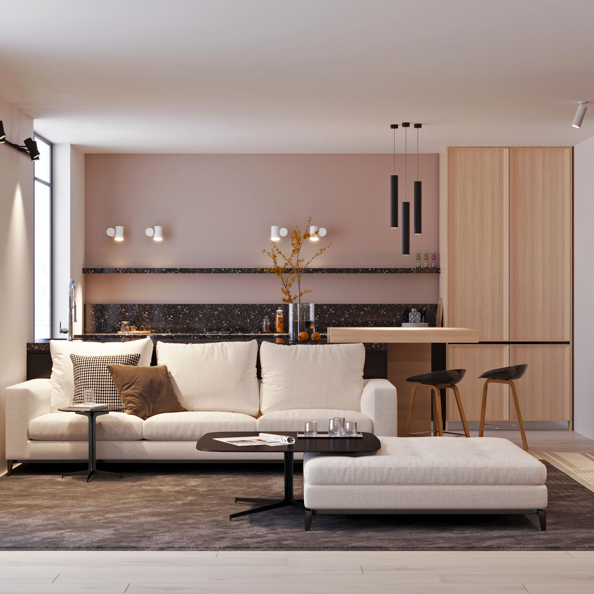 Светильник подвесной SP-POLO-R85-2-15W Day White 40deg (White, White Ring) (ARL, IP20 Металл, 3 года)