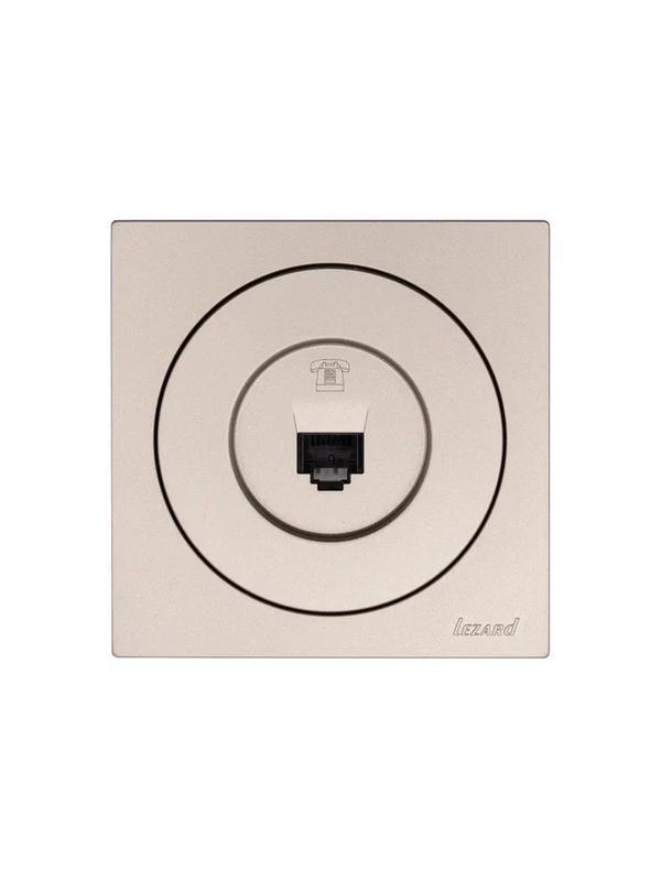 Розетка телефонная СП OSEN RJ11 евро механизм титан LEZARD 743-3788-137