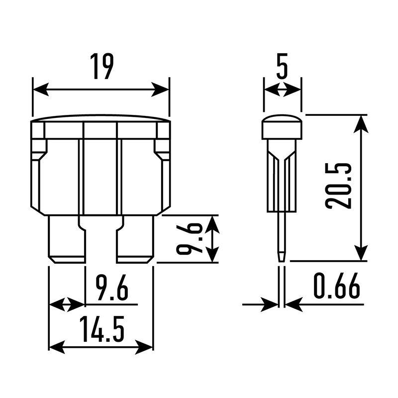 Набор автомобильных предохранителей "стандарт" в пластиковой коробке (уп.100шт) Rexant 80-7024