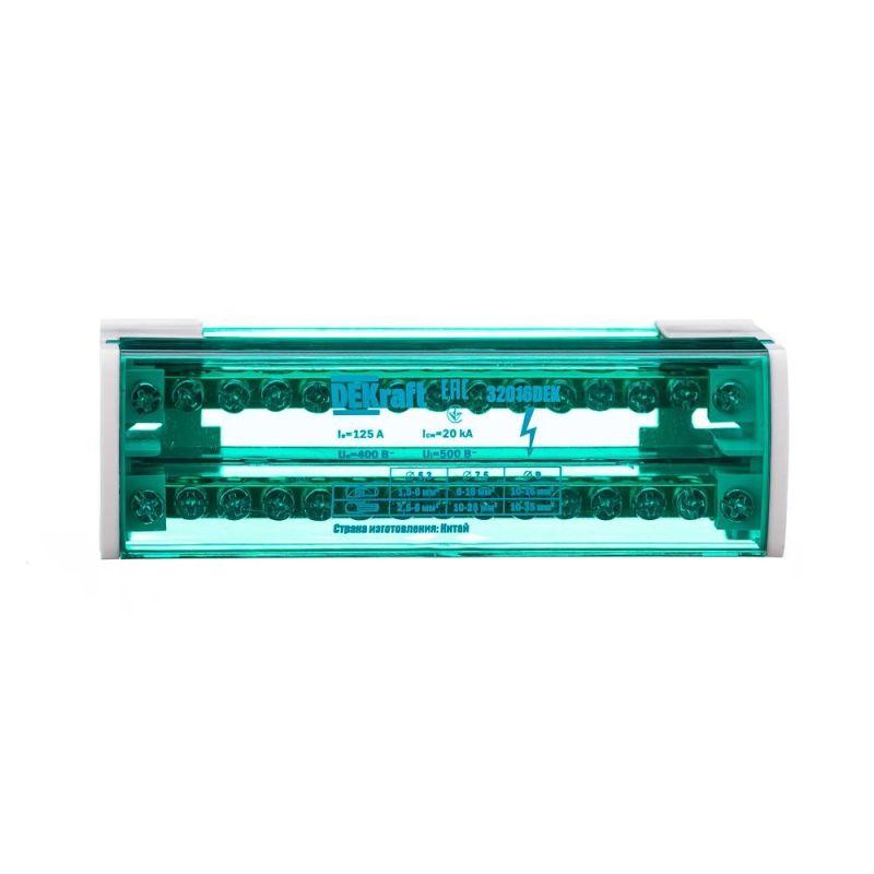 Кросс-модуль ШН-103 на DIN-рейку 2х15 групп 125А DEKraft 32016DEK