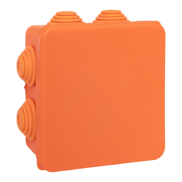 Коробка огнестойкая E45 85х85х40мм IP55 с клеммниками 4 полюса 0.5-10кв.мм HF EKF plc-kmfr-85-410