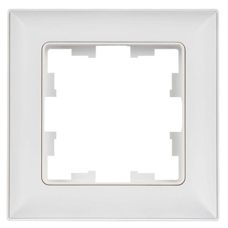 Рамка 1-м BRITE РУ-1-БрАБ арктич. бел./бел. IEK BR-M12-12-K91