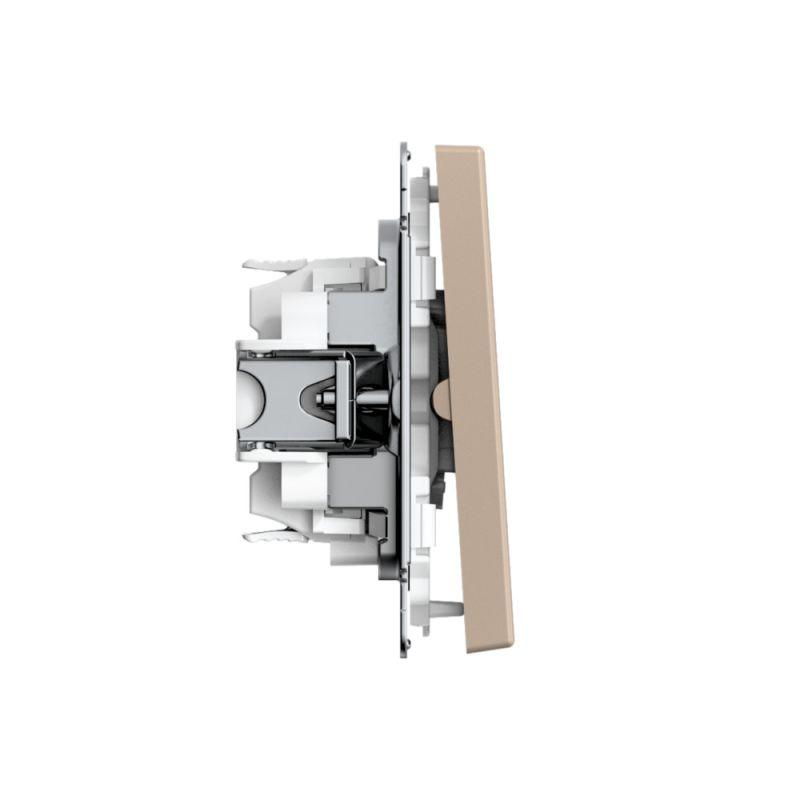 Выключатель кнопочный 2-кл. ArtGallery 10AX быстрозажим. клем. механизм песочн. SE GAL001217S