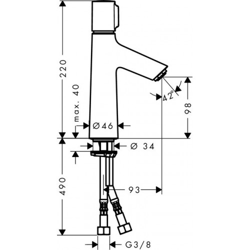 Смеситель Hansgrohe Talis Select S 72043000 для раковины