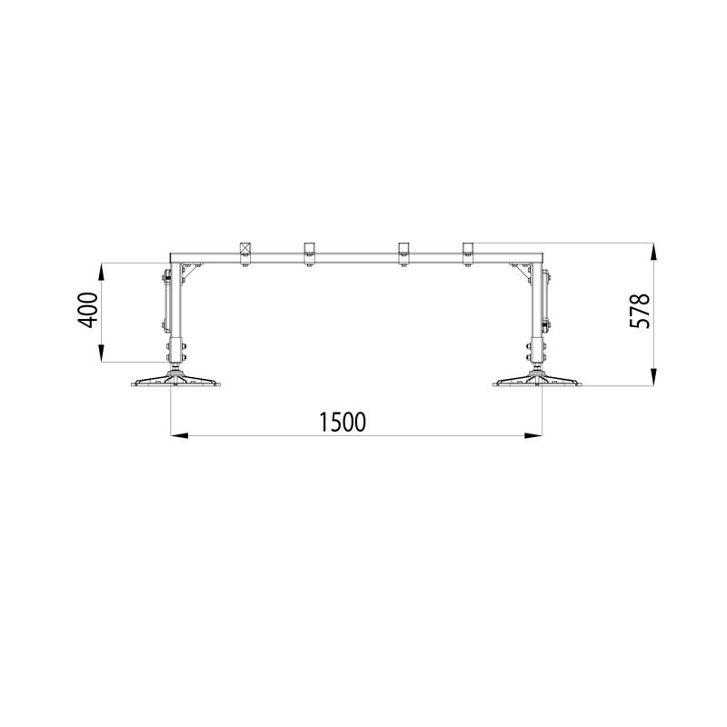 Конструкция опорная для установки оборудования TECHNORAPTOR FOOT 1500х1000 тип 2 HD КМ TR0230