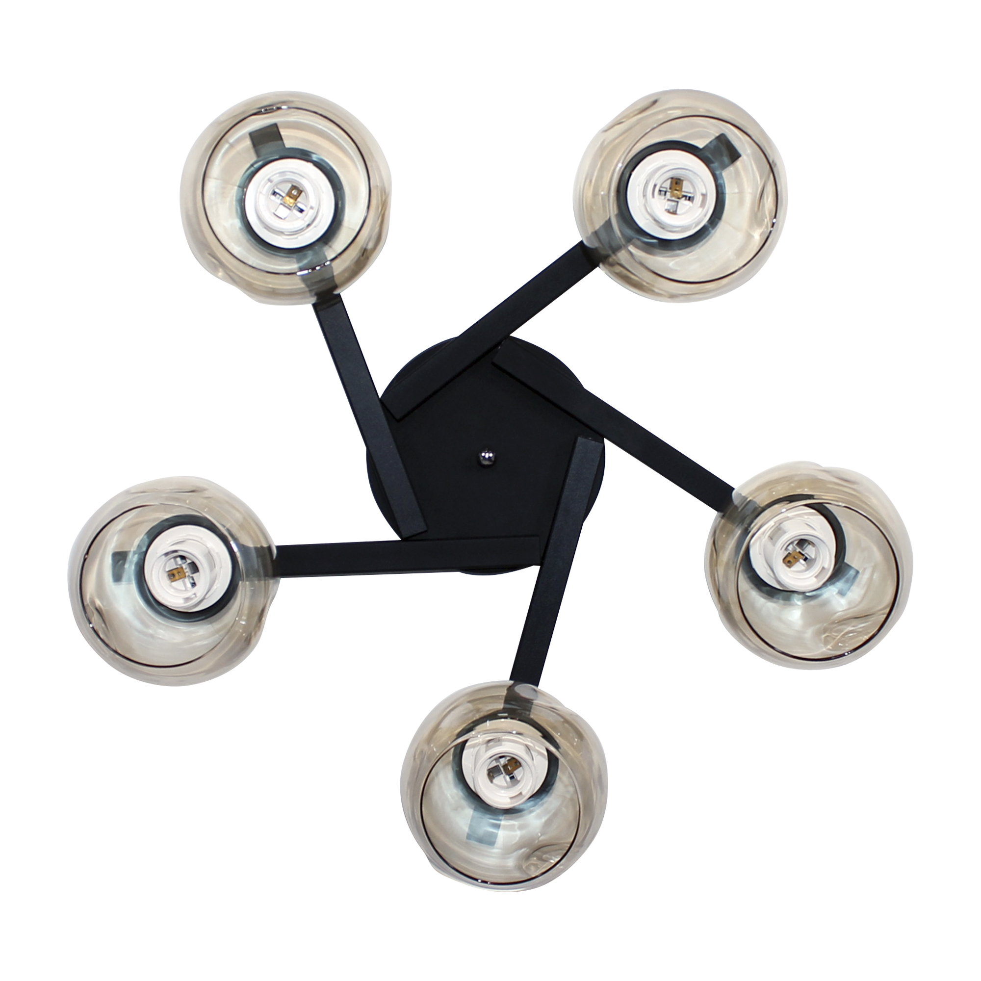 Светильник потолочный Альфа 151 черный НПБ 01-5х60-151 Е27