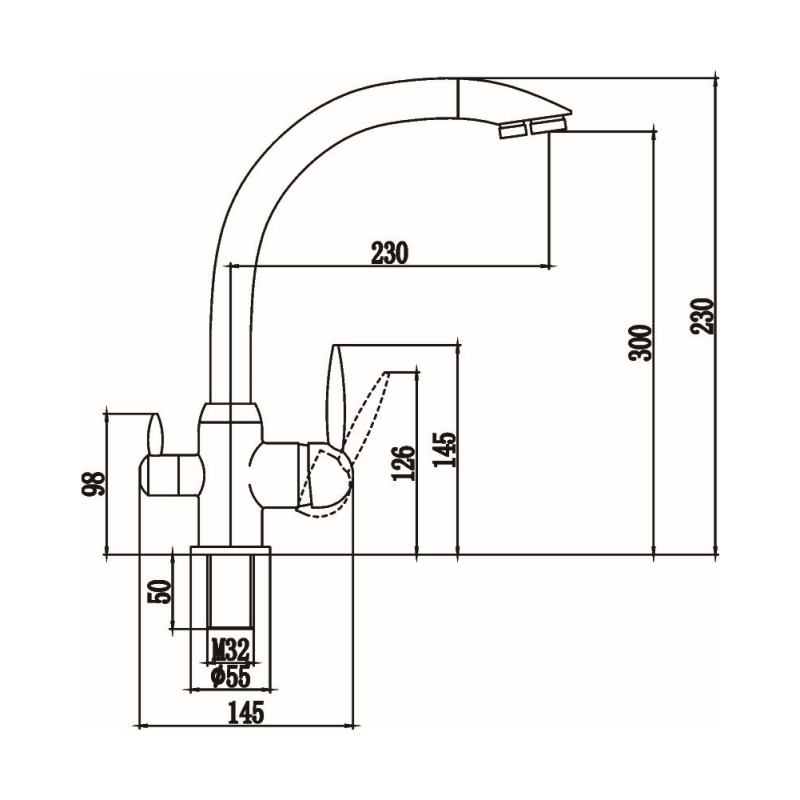 Смеситель для кухни с подключением к фильтру Savol S-L1699, хром