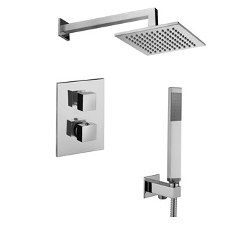 Смеситель термостат встраиваемый для душа 2 выход Paffoni LEVEL LEQ518CR/M встраиваемый Хром