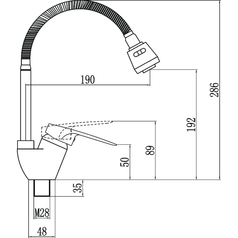 Смеситель для кухни Fmark FM4304, хром