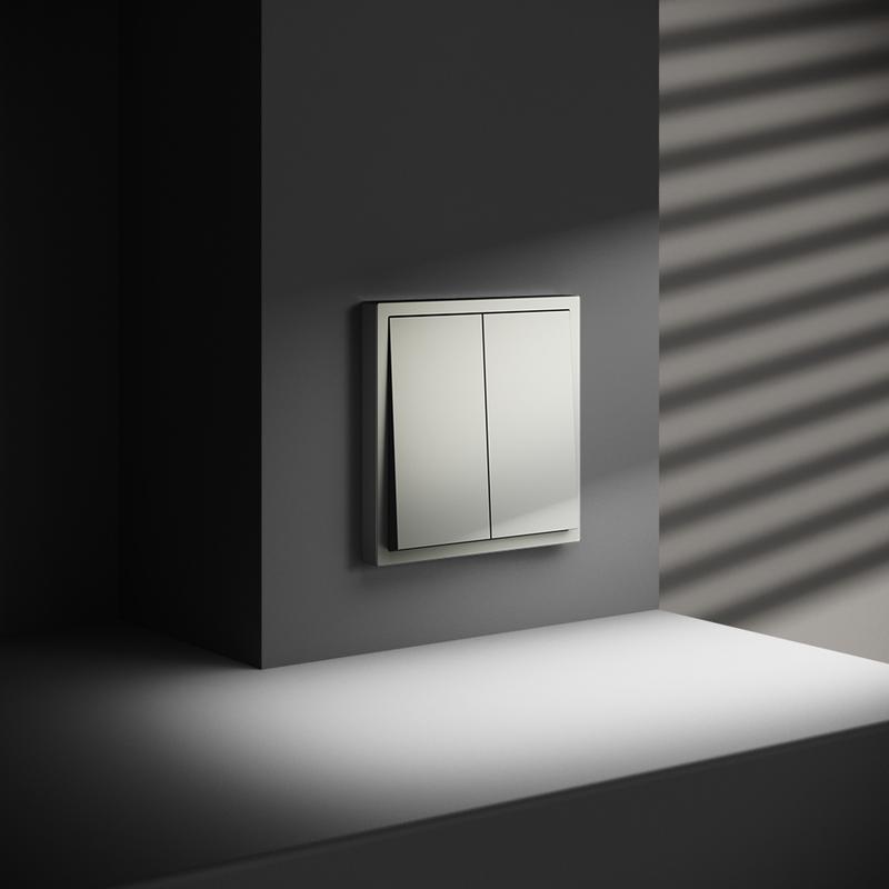 Переключатель проходной 2-кл. СП S70 10А механизм сталь Voltum VLS020305