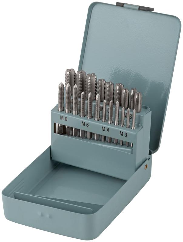 Метчики легированная сталь профи 21шт м3-М12 металлический кейс FIT 70801