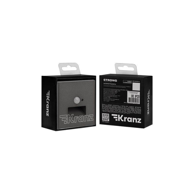 Подсветка STRONG MIELE СП настен. для ног графит Kranz KR-78-0727-6