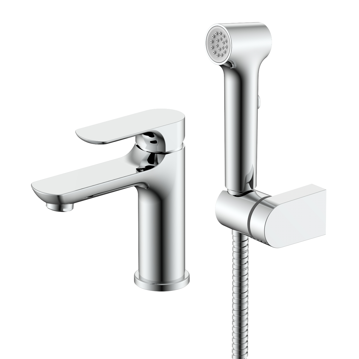 Смеситель для раковины с гигиеническим душем Raglo R03.12, хром