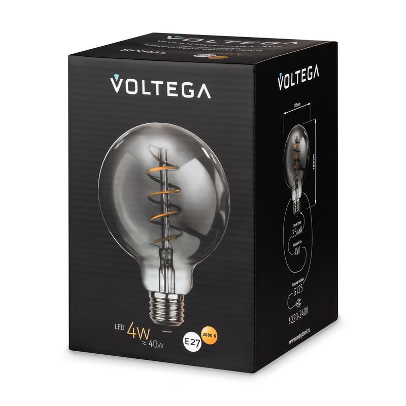 Лампа светодиодная филаментная Loft 271 G125 4Вт 3000К E27 Voltega 8519