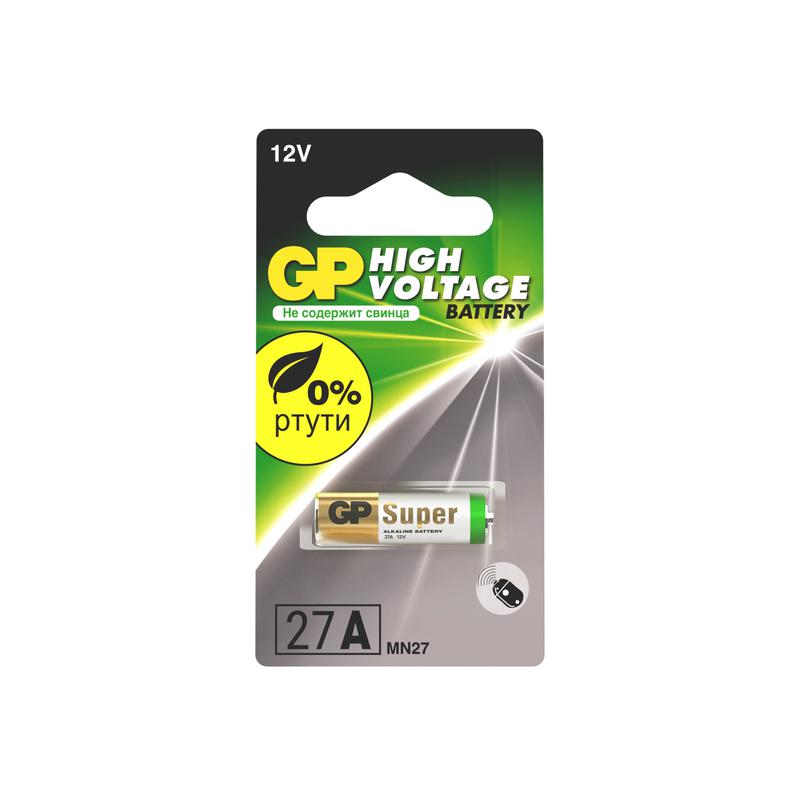 Элемент питания алкалиновый A27/MN27/8LR732 12В (блист.1шт) GP 2981