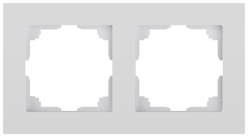 Рамка 2-м СП Accent 6-502-01 бел. Intro Б0063749