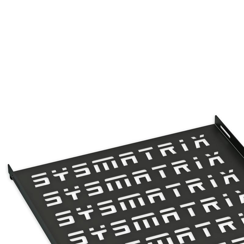 Полка стационарная перфорир. 19дюйм Г=420мм для напольн. и настен. шкафов глубиной 600мм RAL 9004 черн. SYSMATRIX SH 6002.900