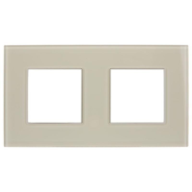 Рамка 2-м SKANDY SK-F22B стекло беж. IEK SK-M22-G-K10