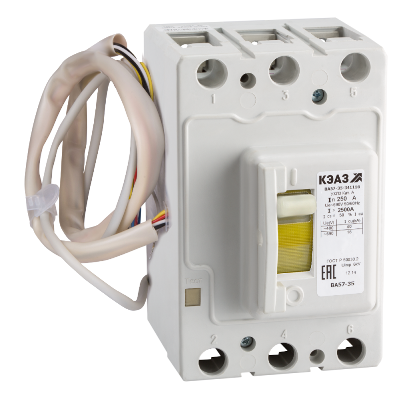 Выключатель автоматический ВА57-35-844610 100А 1000 220DC ОМ4 РЕГ КЭАЗ 378667