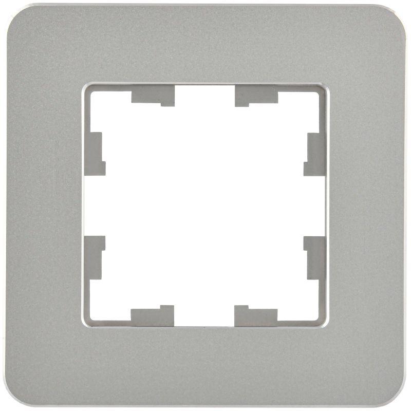 Рамка 1-м BRITE РУ-1-1-Бр метал. алюм. RE IEK BR-M12-M-01-K47