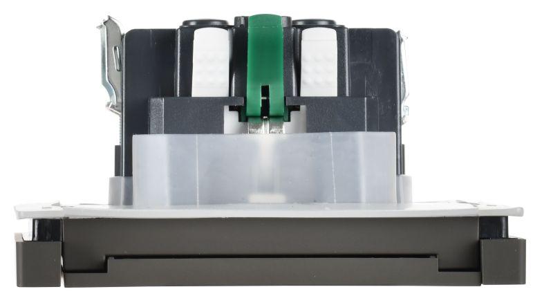 Розетка СП FORTE&PIANO16А IP44 FP319 с заземл. защ. шторки с крышкой безвинт. крепл. сер. IEK FP-R16-16-1-44-K03