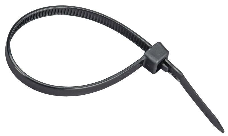 Хомут 4.8х160мм P6.6 съемный черн. (уп.100шт) IEK UHH13-D048-160-100-K02