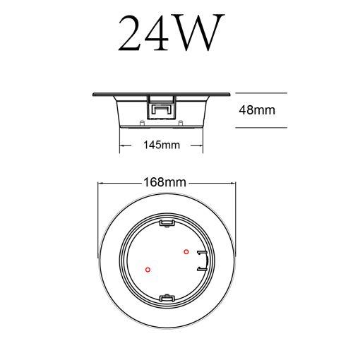 Светильник светодиодный LED 21-24-3K 24Вт 3000К встраив. круглый ЭРА Б0062147