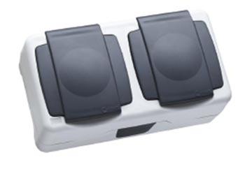 Розетка 2-м с заземл. с защ. крышкой Makel 37064201