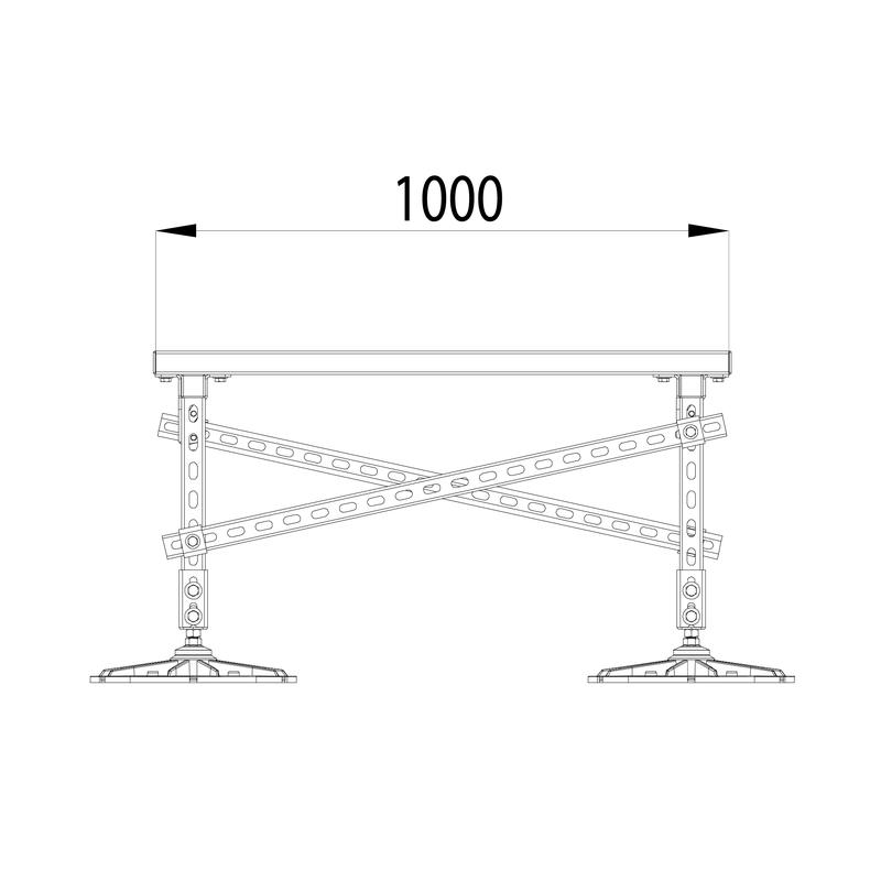 Конструкция опорная для установки оборудования TECHNORAPTOR FOOT 1500х1000 тип 2 HD КМ TR0230
