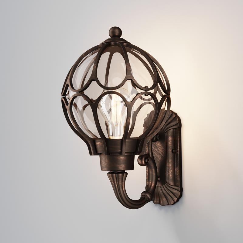 Светильник Via 1х60Вт E27 IP44 бра настен. Maytoni O024WL-01G