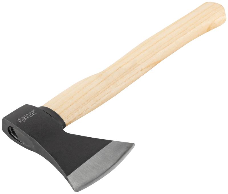 Топор 600г деревянная полированная ручка; кованая усилен. сталь FIT 46136