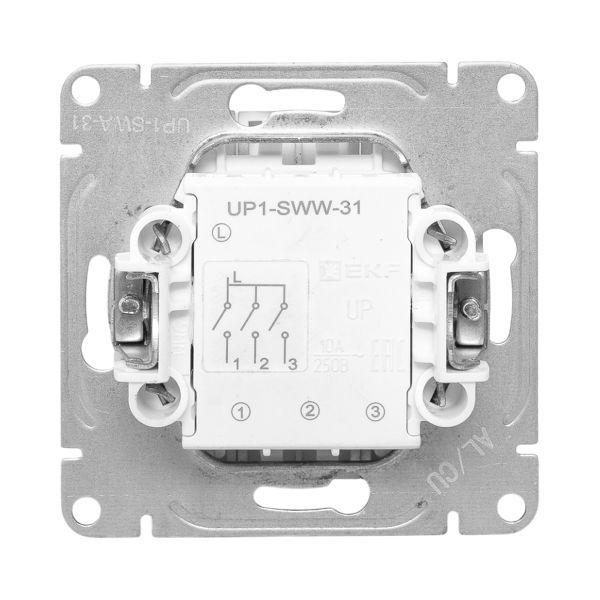 Выключатель 3-кл. СП Эпика механизм алюм. EKF UP1-SWA-31