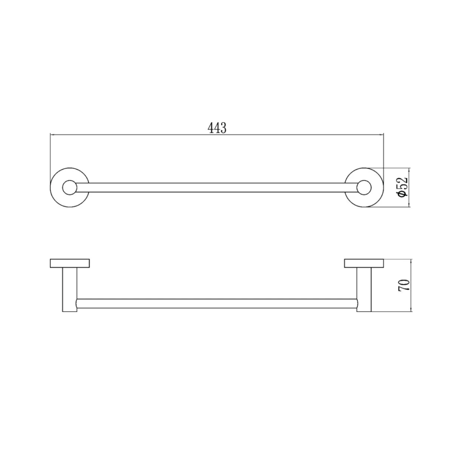 Полотенцедержатель Savol S-408724, хром