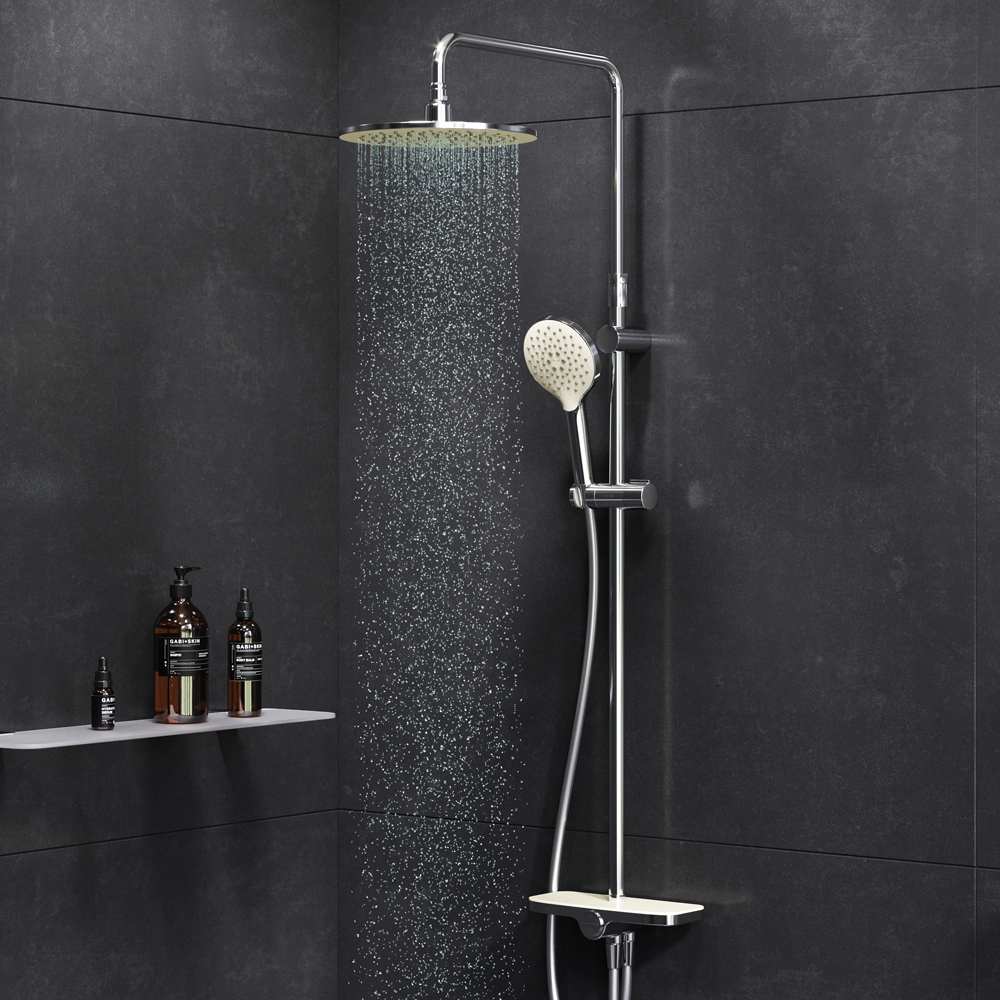 F0780200 Like, душ.система: верхн.душ 250мм, ручной душ 120 мм, 3 функции, душ.штанга 1030-1460 мм,