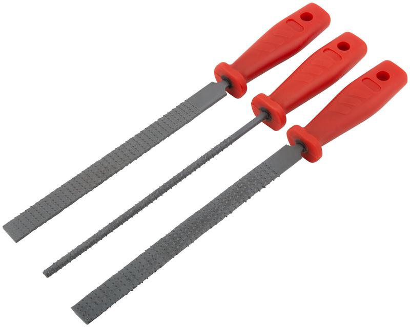 Набор рашпилей 200мм пластик. ручка (3 предмета) КУРС 42755