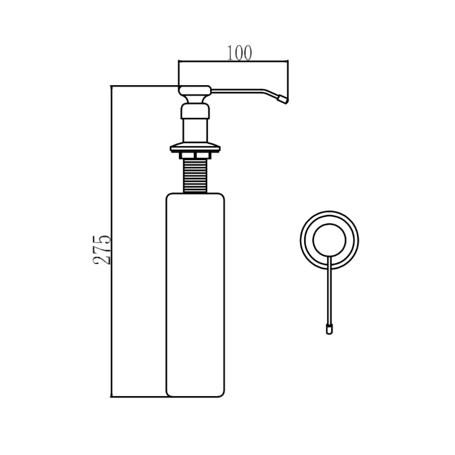 Дозатор кухонной мойки Savol S-ZY003C, бронза