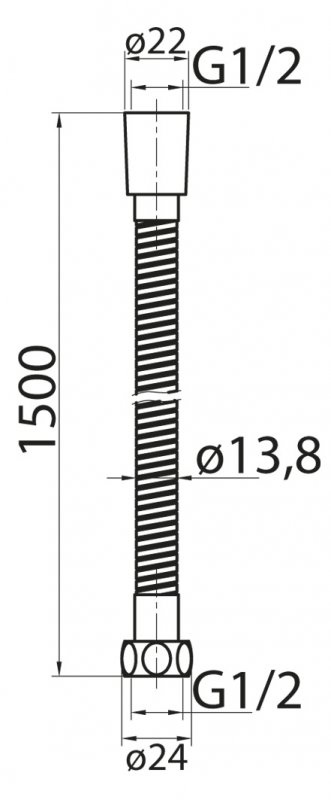 Душевой шланг CEZARES CZR-U-FMDC-150-03/24