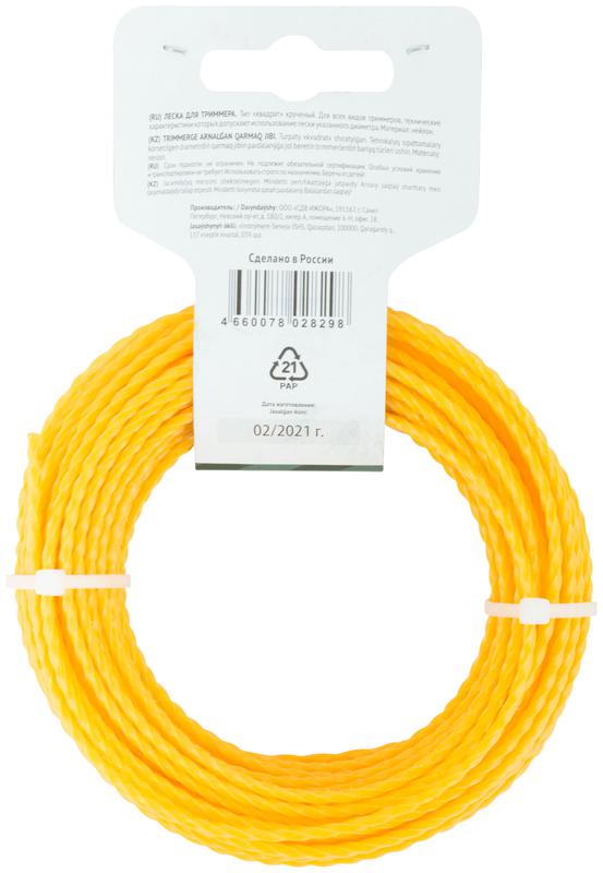 Леска для садовых триммеров крученая "Квадрат" 2.4ммх15м FIT 78026
