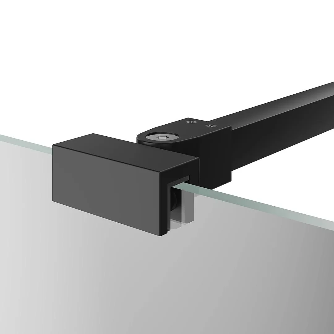 Фиксатор для стеклянной шторки VETRO, 25 см, матовый черный