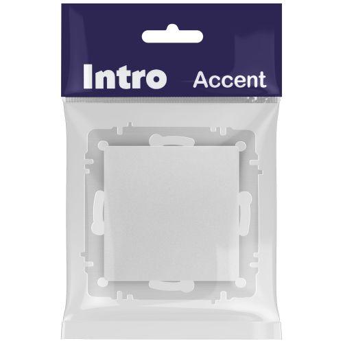 Кнопка Accent 6-109-03 10А-250В IP20 СУ алюм. Intro Б0063608
