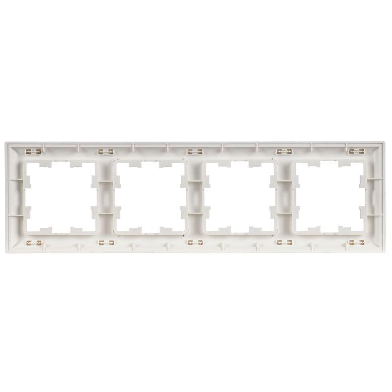 Рамка 4-м BRITE РУ-4-БрАБ арктич. бел./бел. IEK BR-M42-12-K91