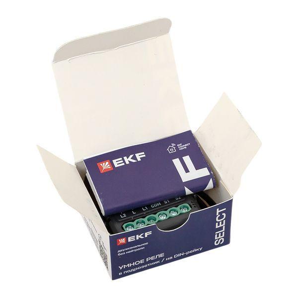 Реле умное в подрозетник 2-канальное Zigbee Connect Select без нейтрали EKF ssh-2g-zb-nn