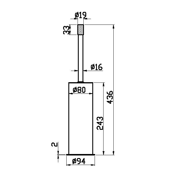 Ёрш Напольный Uno Nickel Brush