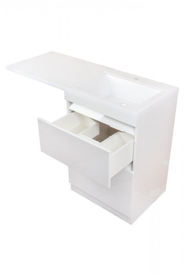 Тумба напольная "Даллас 120", Люкс белая, PLUS