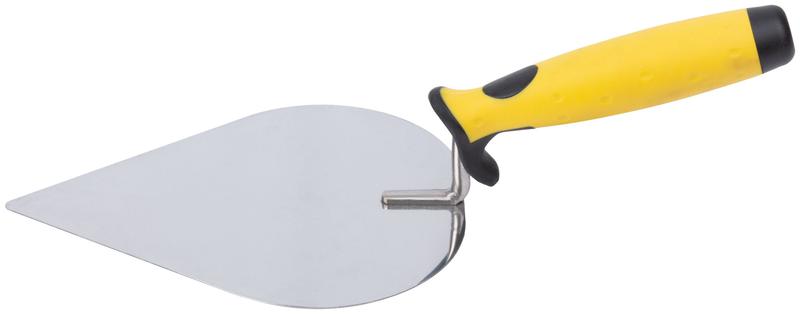 Мастерок штукатура "Профи" "трапеция"нержав. мягкая ручка 190мм FIT 05075