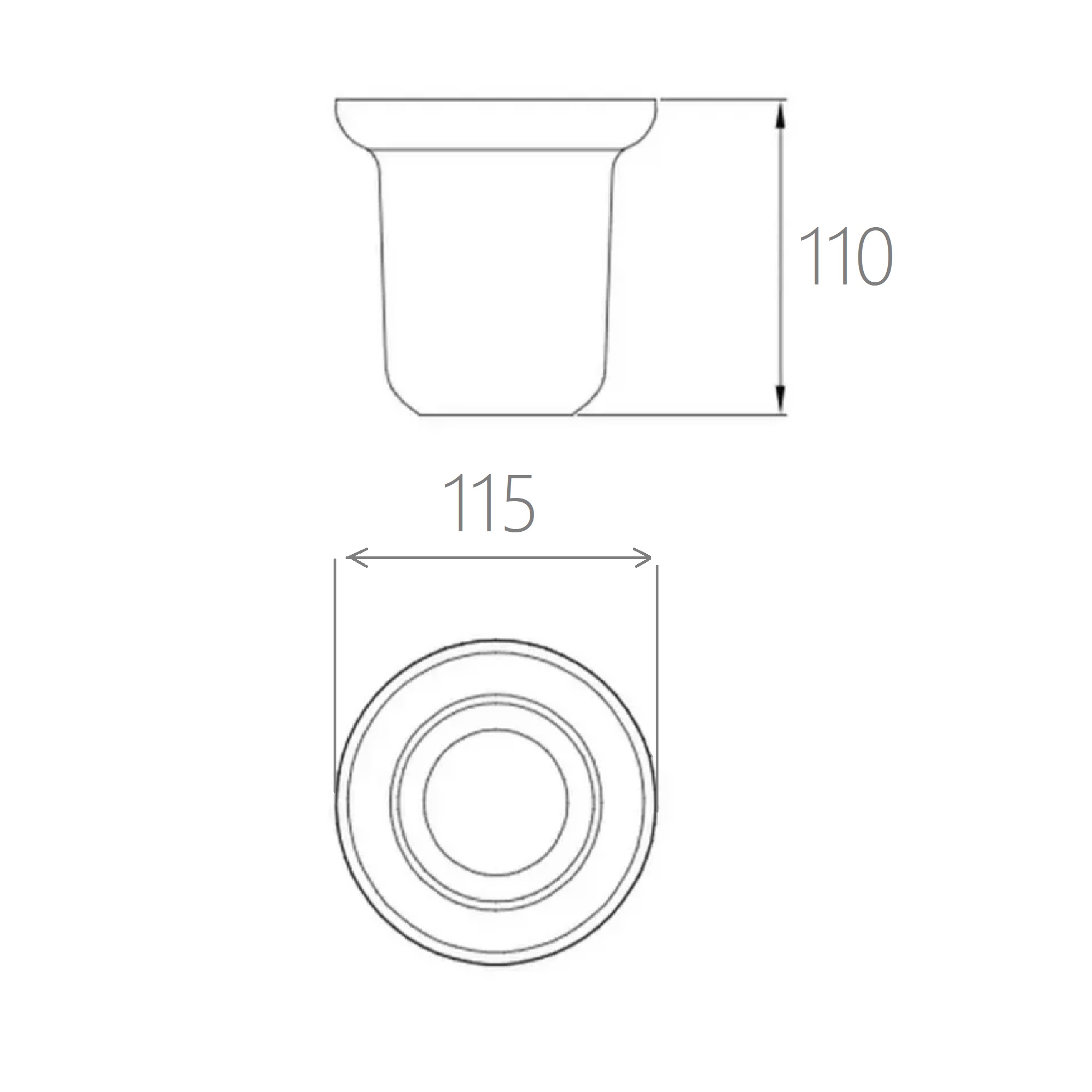 Стакан для ершика Savol S-MTB33, белый